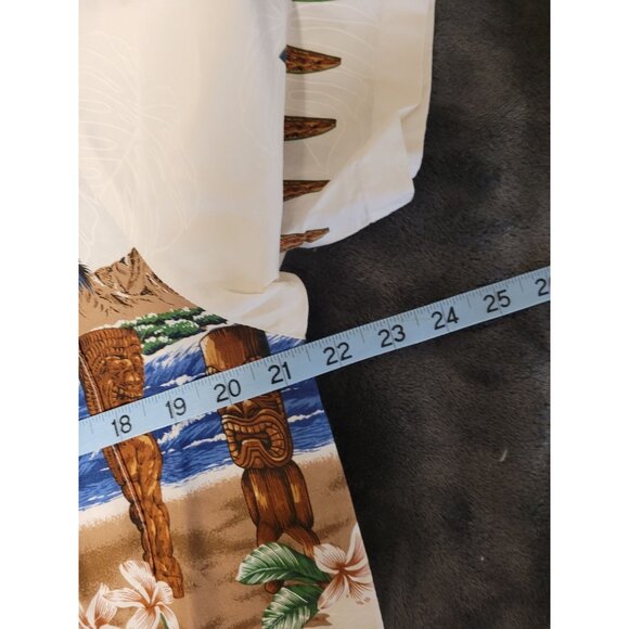 VTG Mens Hawaiian Aloha Shirt M Tiki button up Totem pole grandpa core beach - Picture 3 of 6